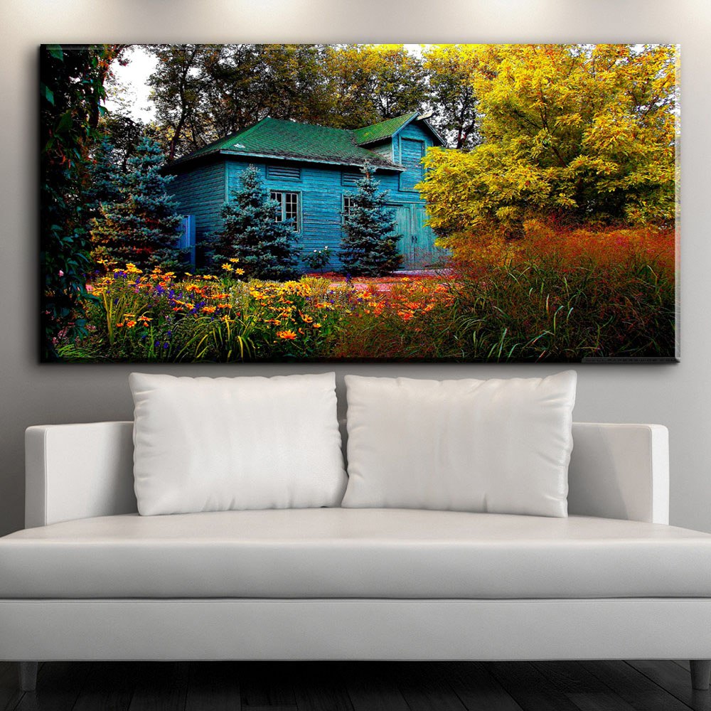 1000x1000 Zz2151 Modern Decorative Canvas Art Beautiful English Garden - English Garden Painting