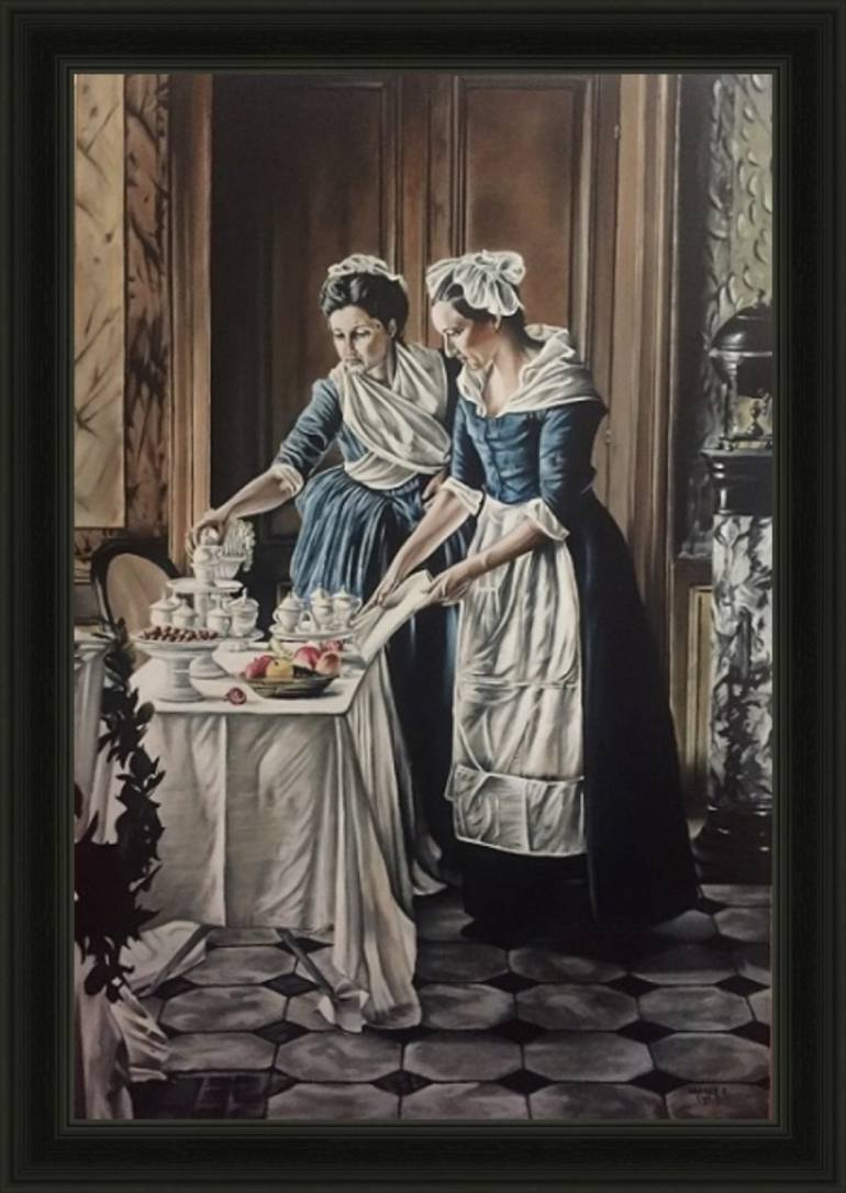770x1086 Saatchi Art Old English Tea Service Painting By Florian Wagner - English Painting