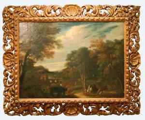 300x248 18th Century English School Pastoral Landscape Painting - English Pastoral Painting