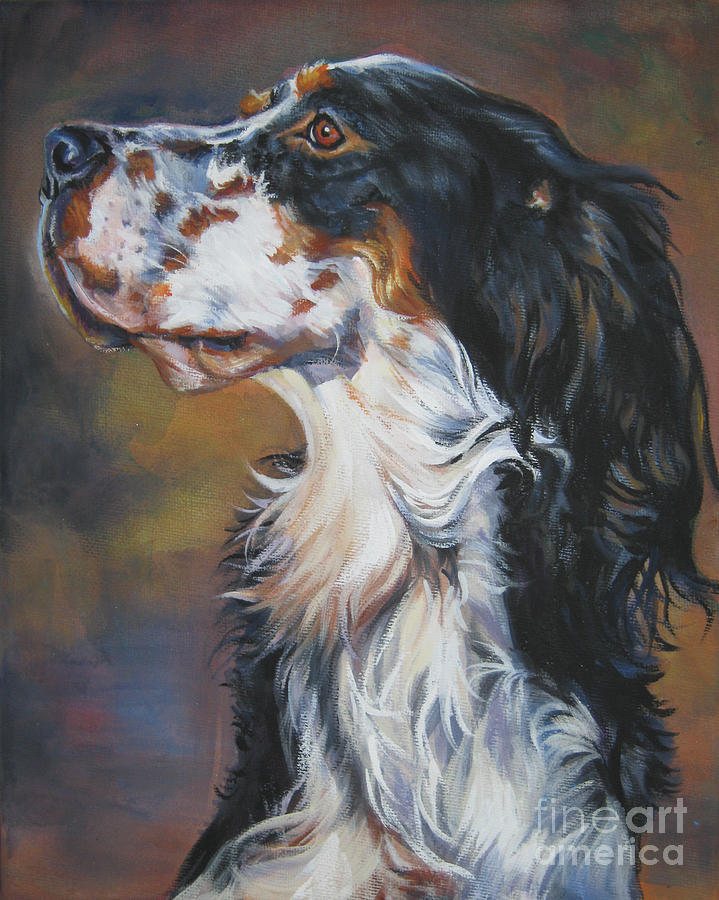 719x900 English Setter Tricolor Painting By Lee Ann Shepard - English Setter Painting