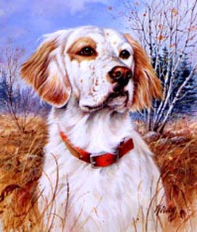 385x453 That's My Dog, Too! Setter Painting By Jim Killen - English Setter Painting