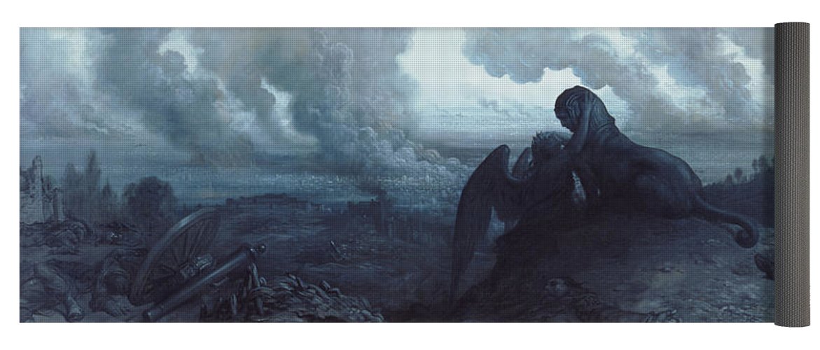 1171x500 The Enigma Yoga Mat For Sale By Gustave Dore - Enigma Painting