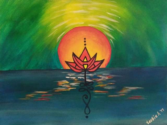 640x482 Leslie Abraham Artwork A Path To Enlightenment Original - Enlightenment Painting