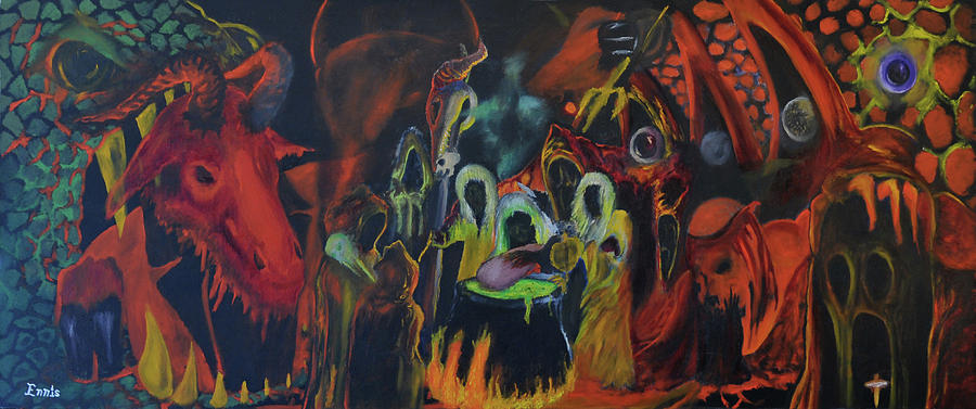 900x377 The Last Supper Painting By Christophe Ennis - Ennis Painting