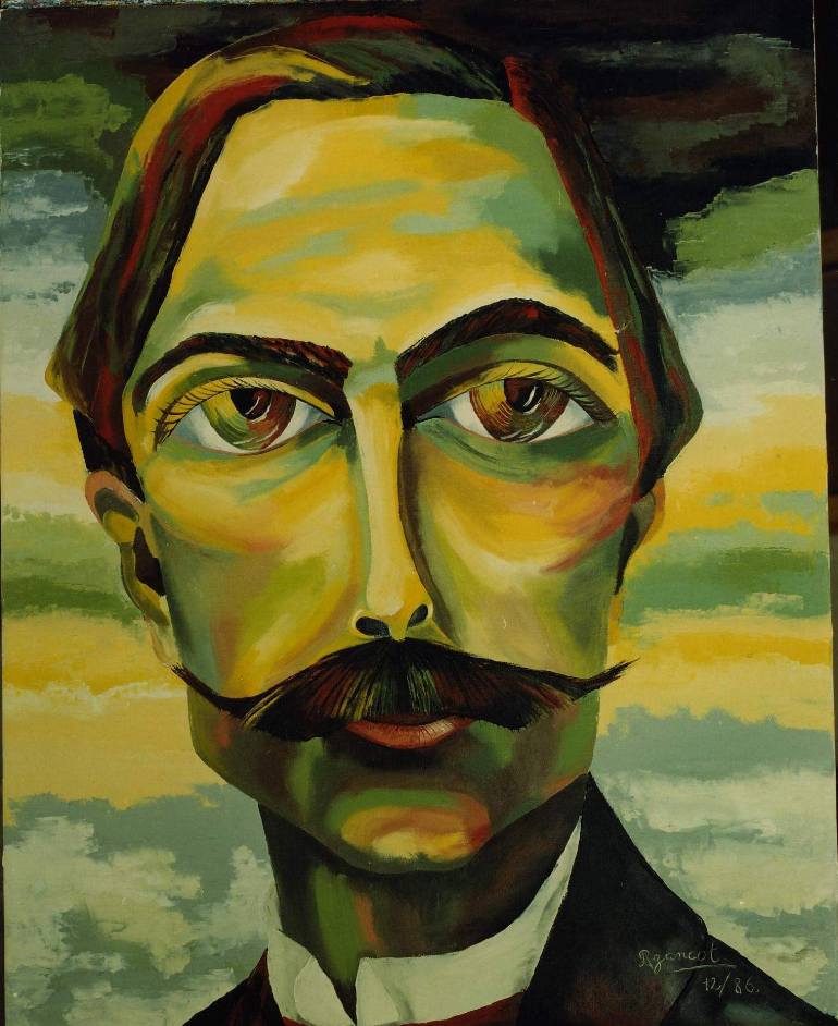 770x942 Saatchi Art Enrique Granados Portrait Painting By Preciada Azancot - Enrique Painting