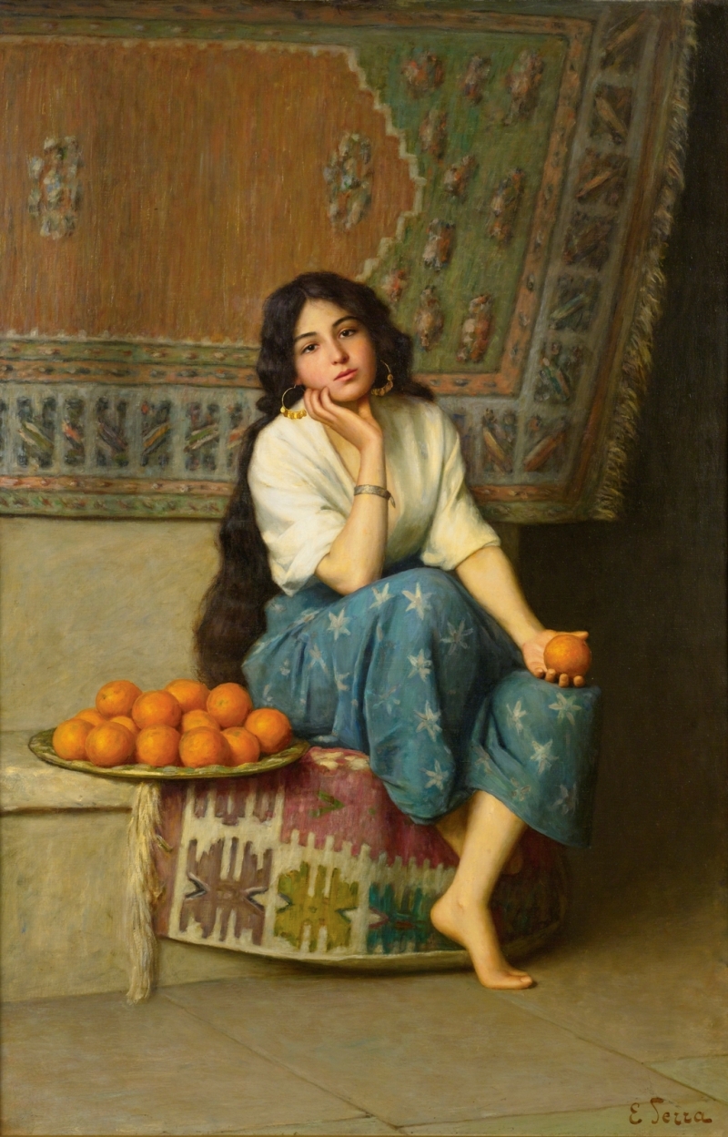 800x1249 The Orange Seller Painting Enrique Serra Y Auque Oil Paintings - Enrique Painting