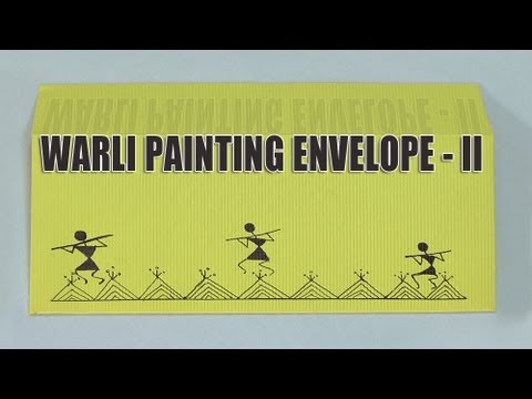 480x360 How To Make An Warli Painting Envelope - Envelope Painting