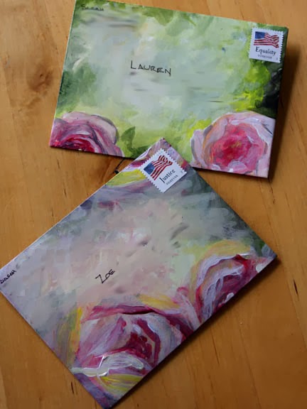 432x576 Pacific Rain Hand Painted Envelopes - Envelope Painting