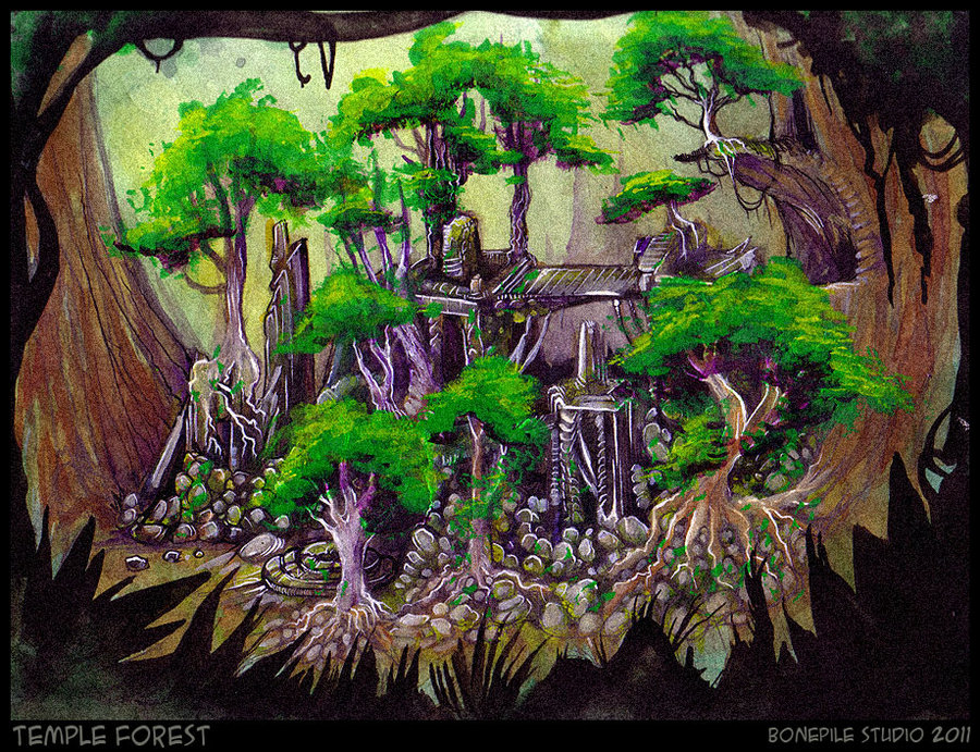 900x691 Environment. Painting By Bonepilestudio - Environment Painting