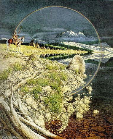 381x470 White Wolf Bev Doolittle - Environmental Issues Painting