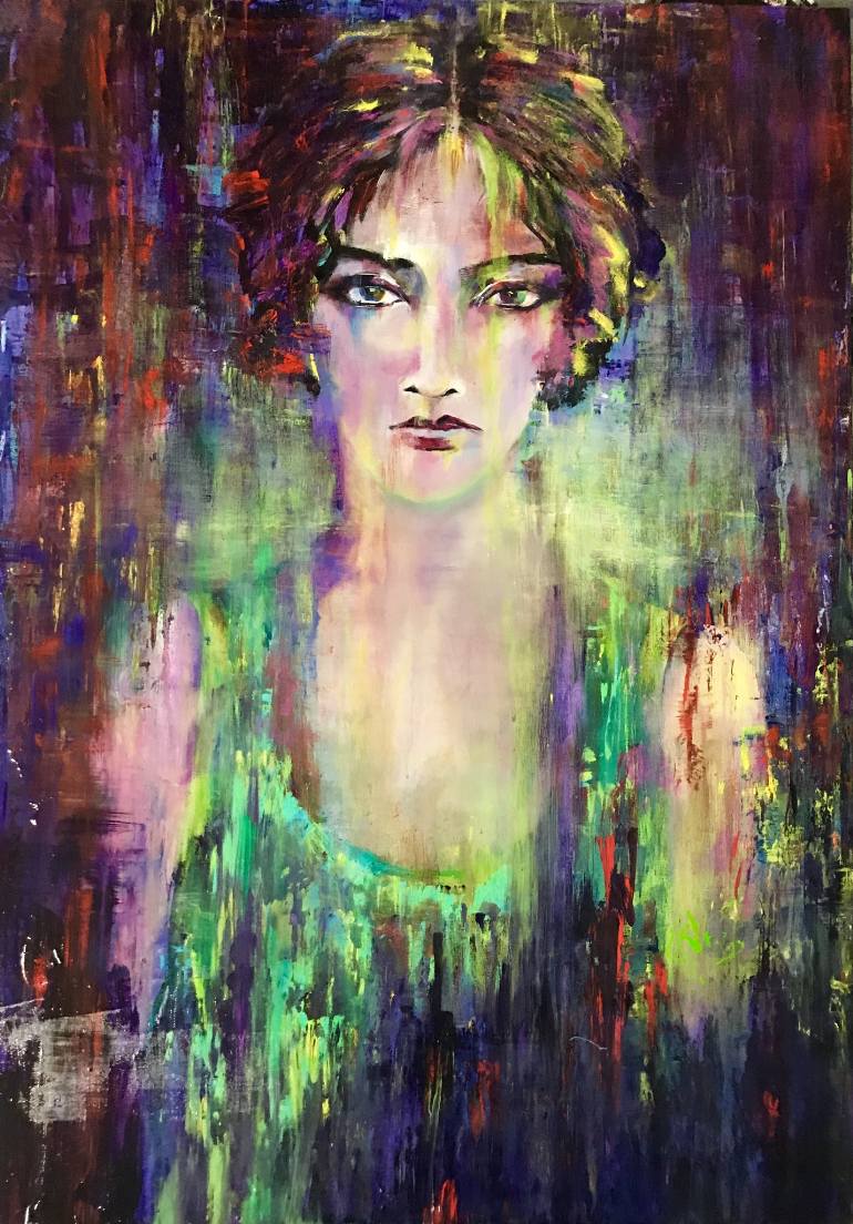770x1104 Saatchi Art Green With Envy Painting By Kathy Linden - Envy Painting