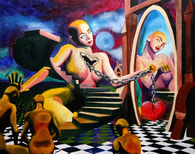 650x513 The Envy Of Narcissism By Jennifer Davis - Envy Painting