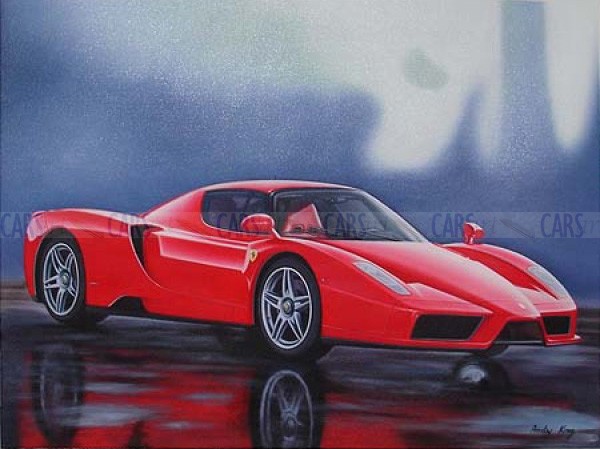 600x449 Ferrari Enzo Oil Painting - Enzo Painting
