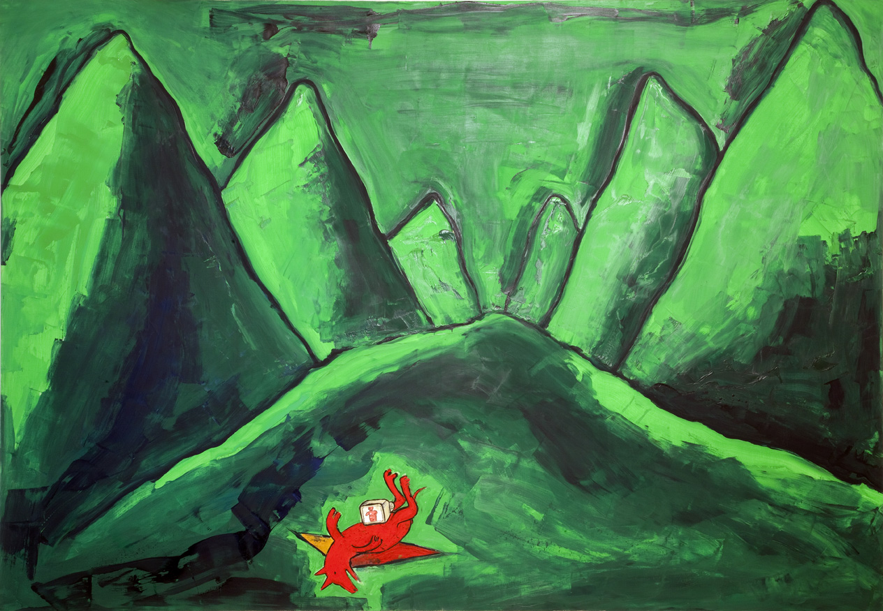 1264x875 No Title, By Enzo Cucchi Break Color Art - Enzo Painting