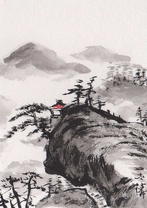 480x679 Lin Lis Chinese Art Original Aceo Chinese Sumi E Painting - Epainting