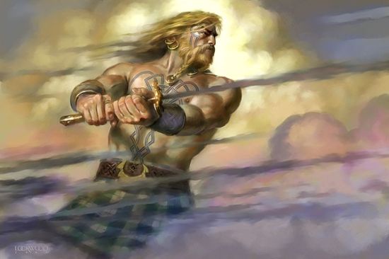 550x366 Found This Epic Painting Of The Celtic Deity Grannus - Epic Painting