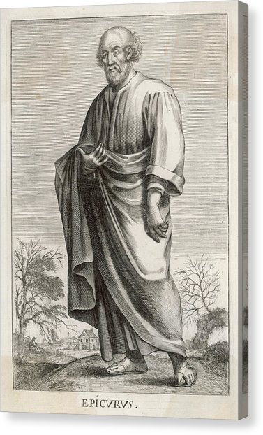 377x622 Epicurus Greek Philosopher Drawing By Mary Evans Picture Library - Epicurus Painting