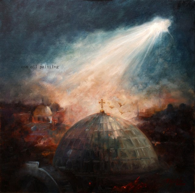 640x634 Hand Painted Fine Art Epiphany Original Oil Painting On Canvas - Epiphany Painting