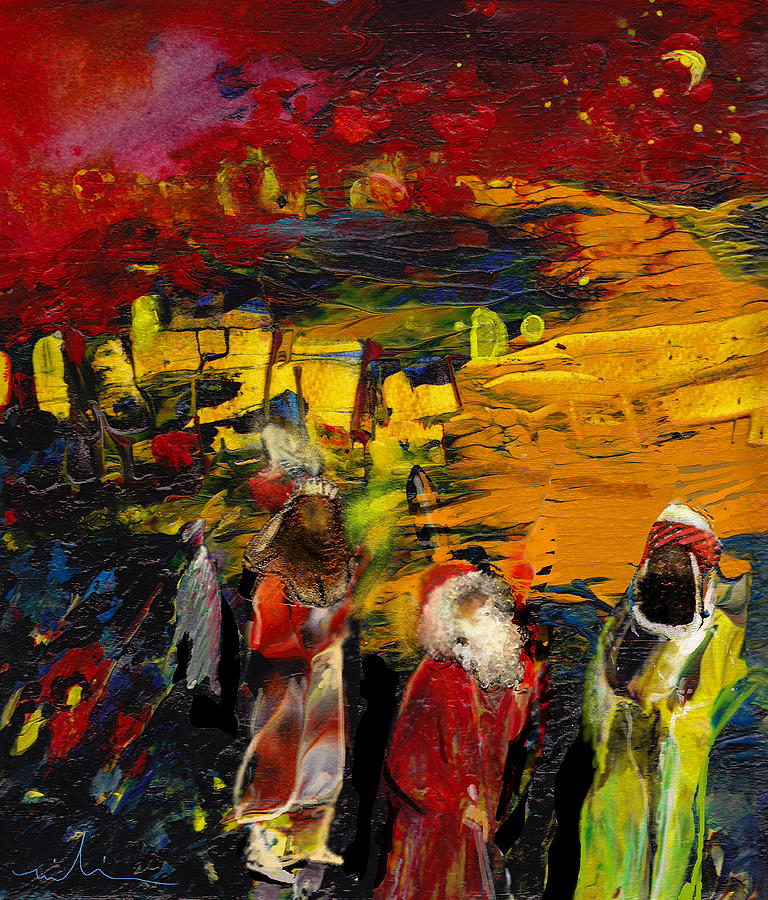 768x900 The Three Kings Painting By Miki De Goodaboom - Epiphany Painting