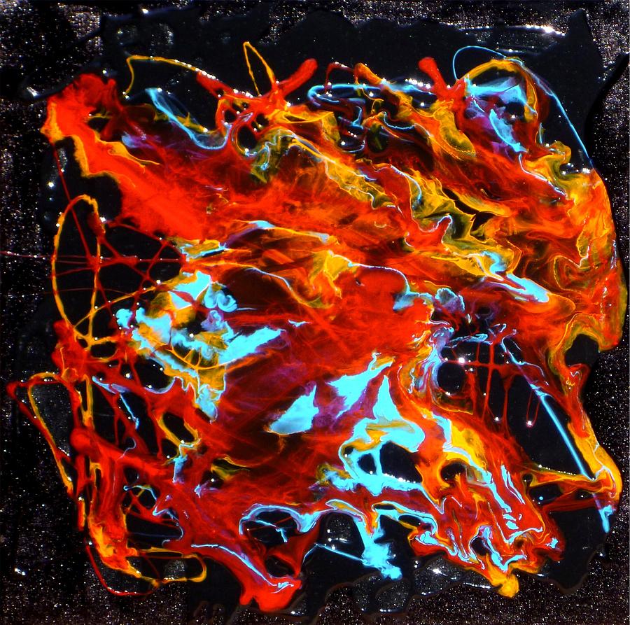 900x893 Epoxy Resin Canvas Abstract Painting By Tara Baden - Epoxy Resin Painting