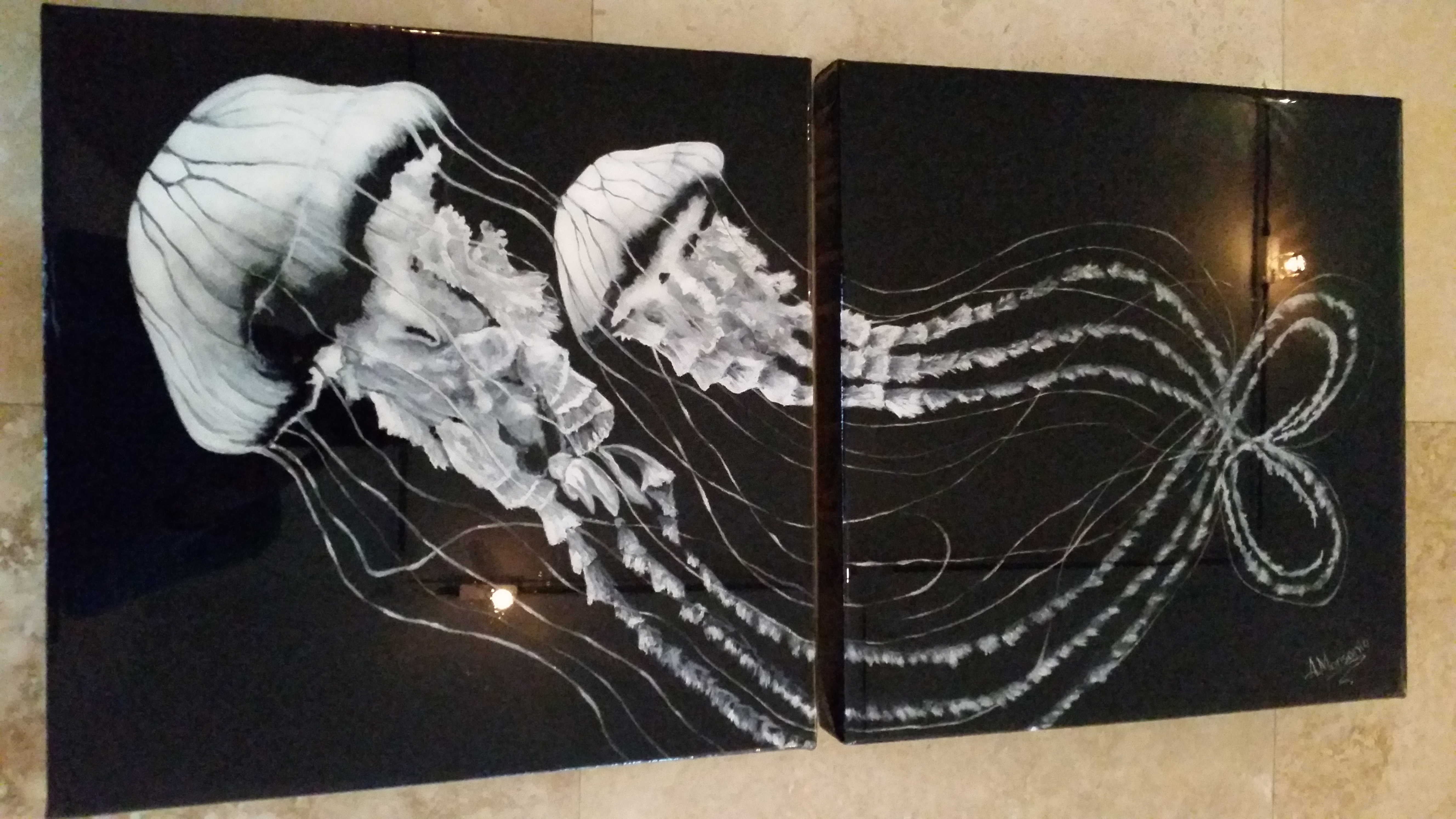 5312x2988 Jellyfish Painting - Epoxy Resin Painting