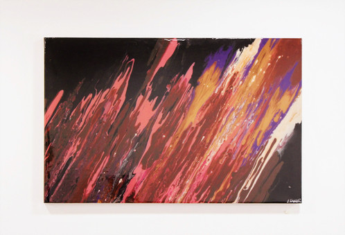 498x339 Abstract Resin Painting On Canvas Colors Of Sound - Epoxy Resin Painting