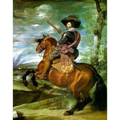 458x458 Equestrian Portrait Of Count Duke De Olivares 1634 By Diego - Equestrian Painting