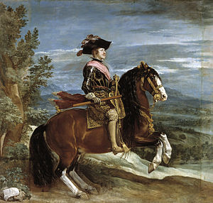 300x286 Equestrian Portrait Of Philip Iv - Equestrian Painting