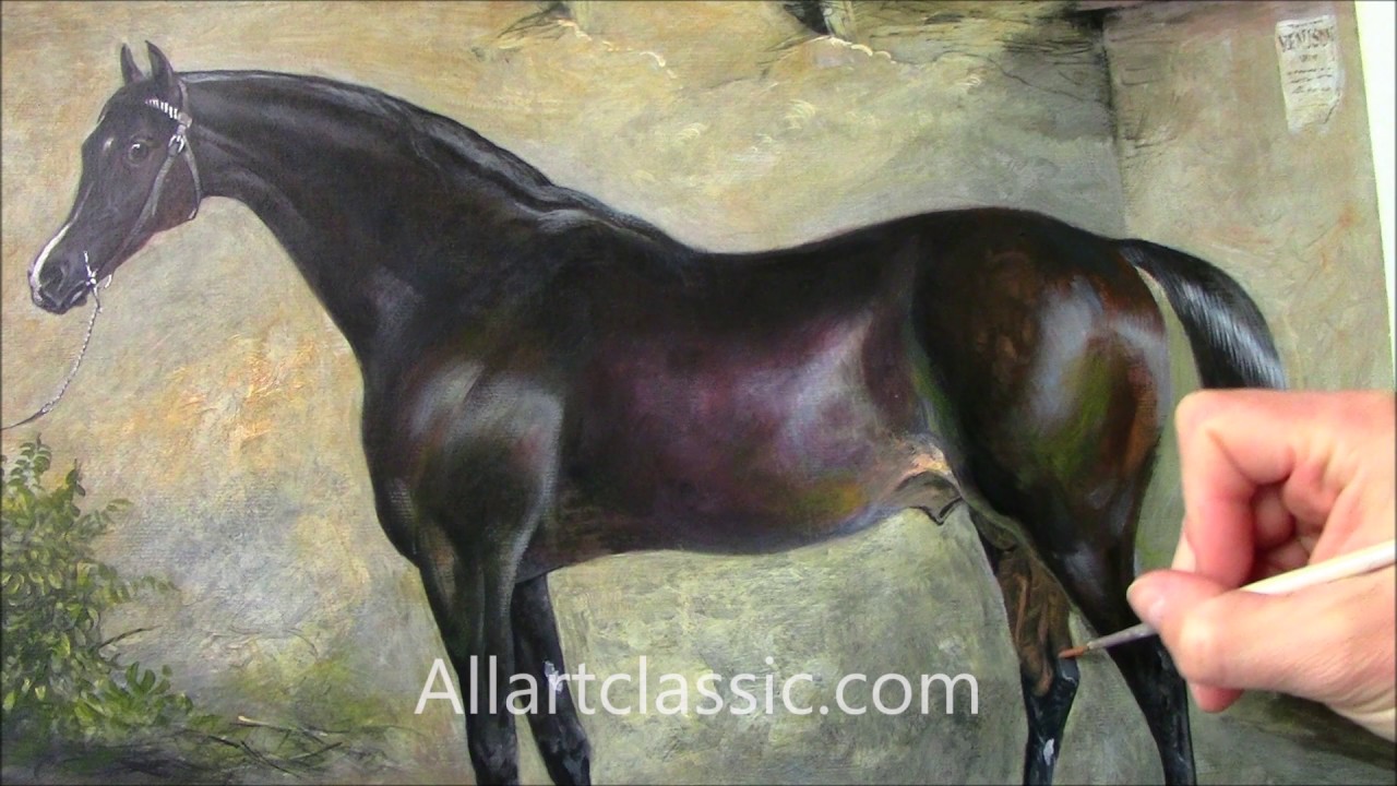 1280x720 George Cole Painting Horse Venison Equestrian Art Painting - Equestrian Painting