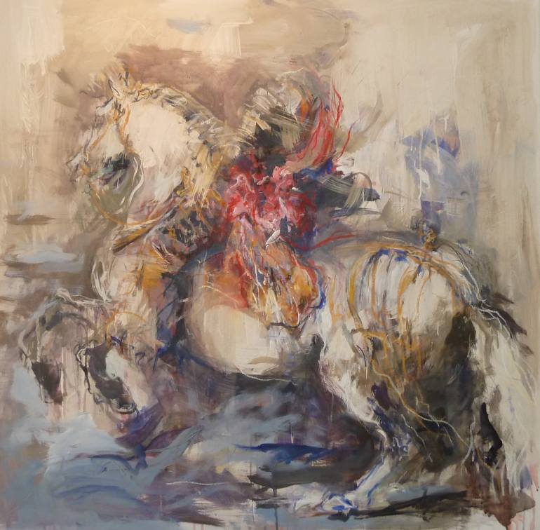 770x756 Saatchi Art Equestrian Portrait - Equestrian Painting
