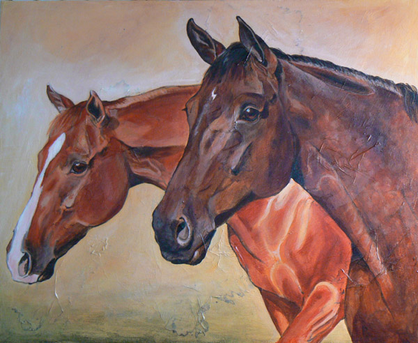600x492 Horse Portraits And Equine Paintings - Equine Painting