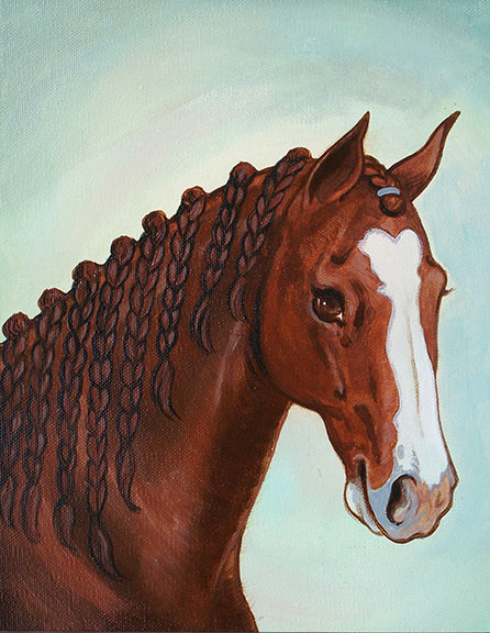 446x576 Psychedelic, Visionary, Fantasy And Equine Paintings Marijke - Equine Painting