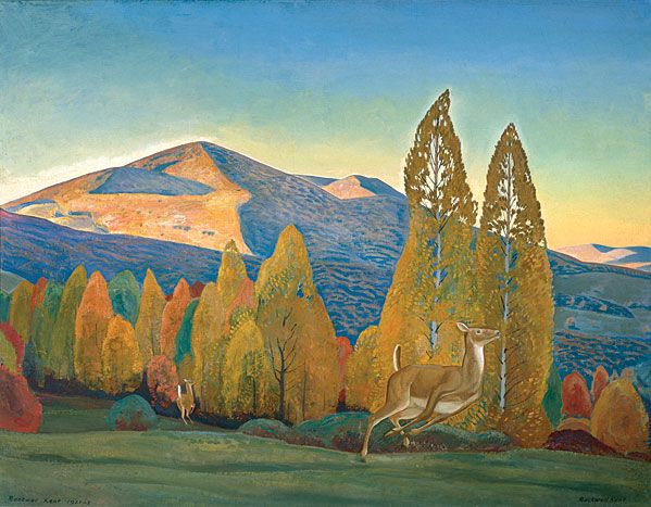 599x467 Mount Equinox, Vermont Rockwell Kent 1921 23 Oil On Canvas - Equinox Painting