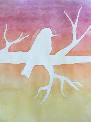 360x480 Materials Watercolor Paper, Watercolor Resist (Or Rubber Cement - Eraser Painting