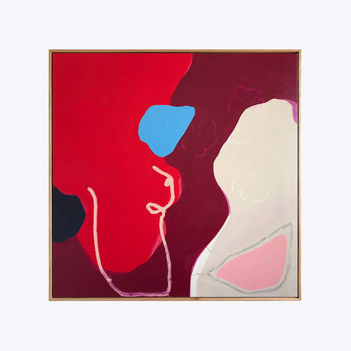 700x700 Rosso Rah, Original Painting By Katie Eraser - Eraser Painting