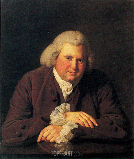 463x550 Portrait Of Erasmus Darwin Wright Of Derby Painting - Erasmus Painting