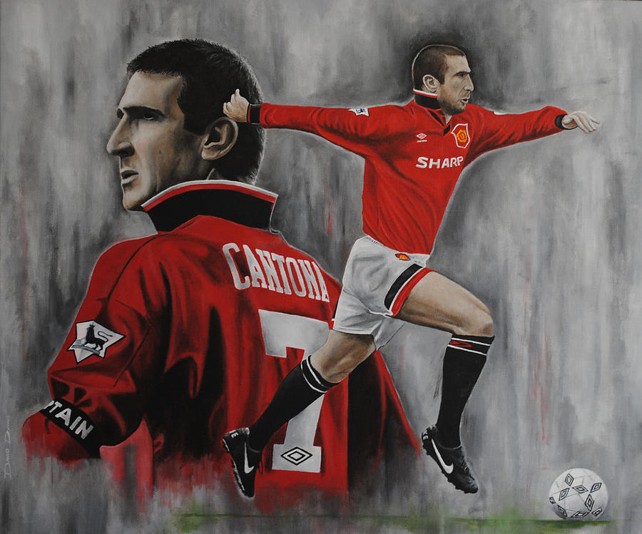 900x749 Eric Cantona Painting By David Dunne - Eric Cantona Painting