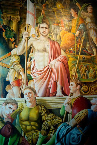 400x600 National Football Museum The Art Of The Game, A Painting Of Eric - Eric Cantona Painting
