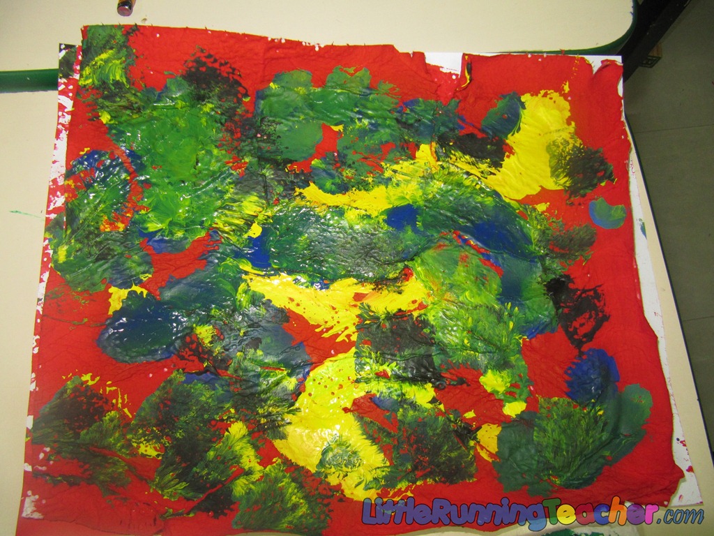 1024x768 Painting On Tissues Like Eric Carle Little Running Teacher - Eric Carle Painting