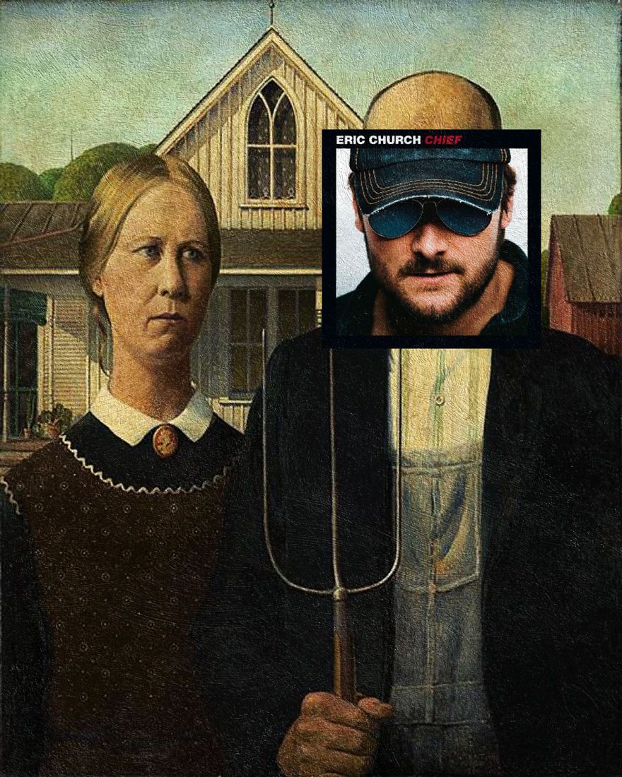 880x1100 I Combine Album Covers With Classical Paintings - Eric Church Painting