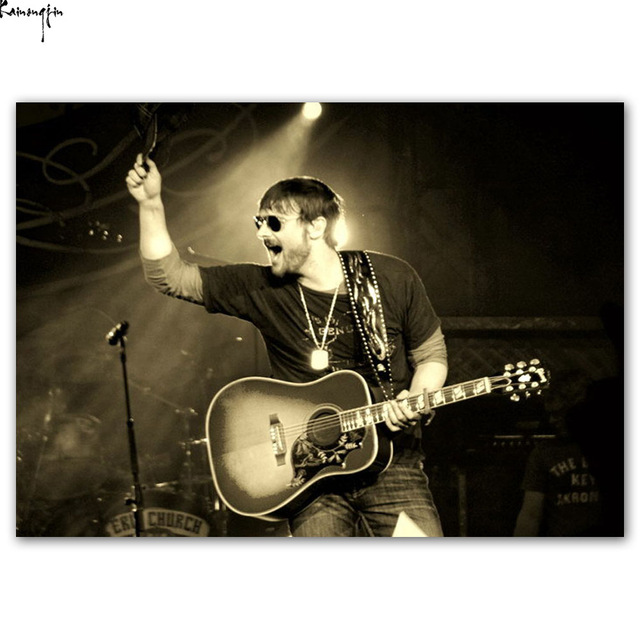 640x640 Zp715 Eric Church Vintage Sepia Country Music Hot Art Poster Silk - Eric Church Painting