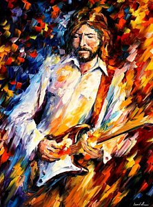 222x300 Eric Clapton Painting By Leonid Afremov - Eric Clapton Painting