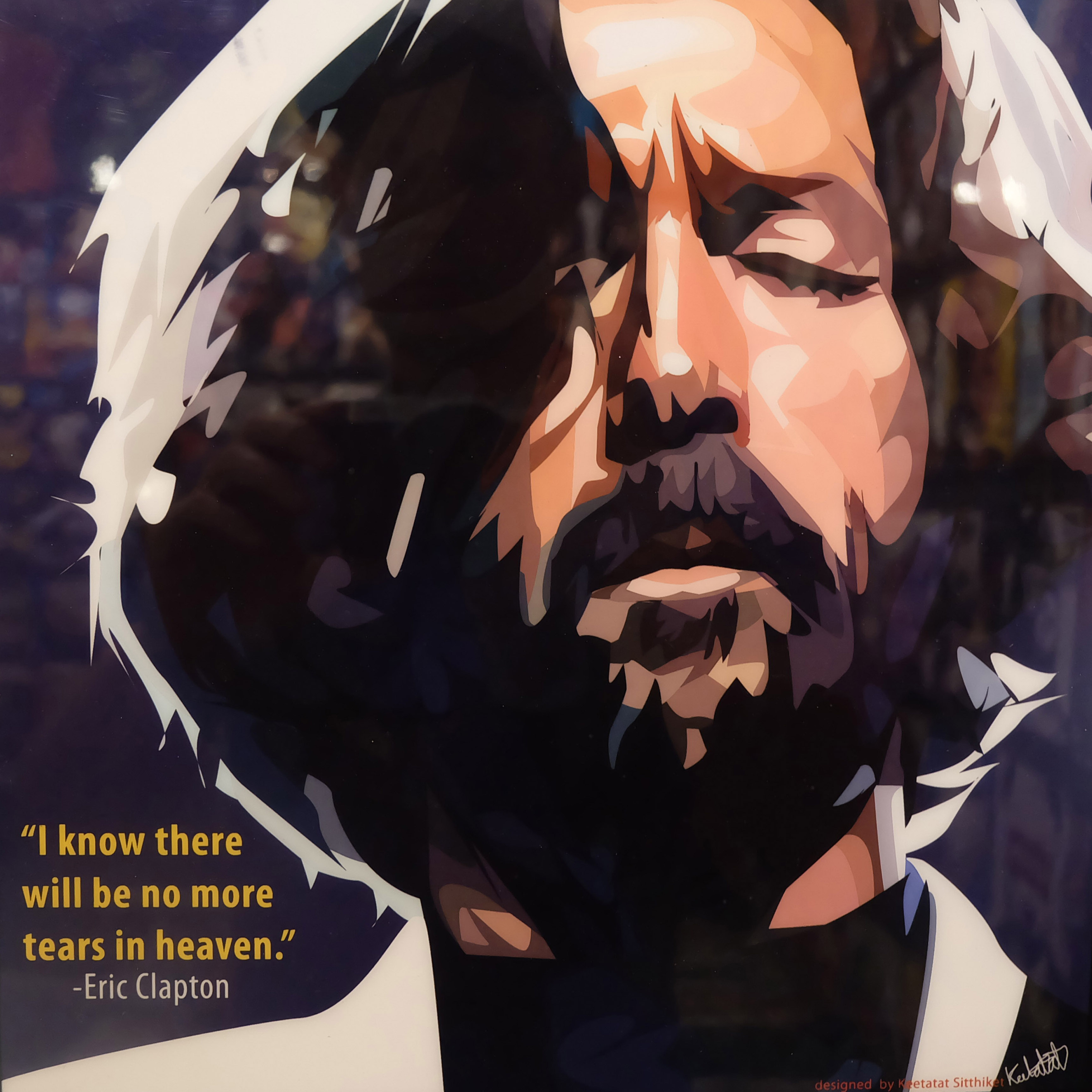 3456x3456 Eric Clapton Poster Plaque Tears In Heaven - Eric Clapton Painting