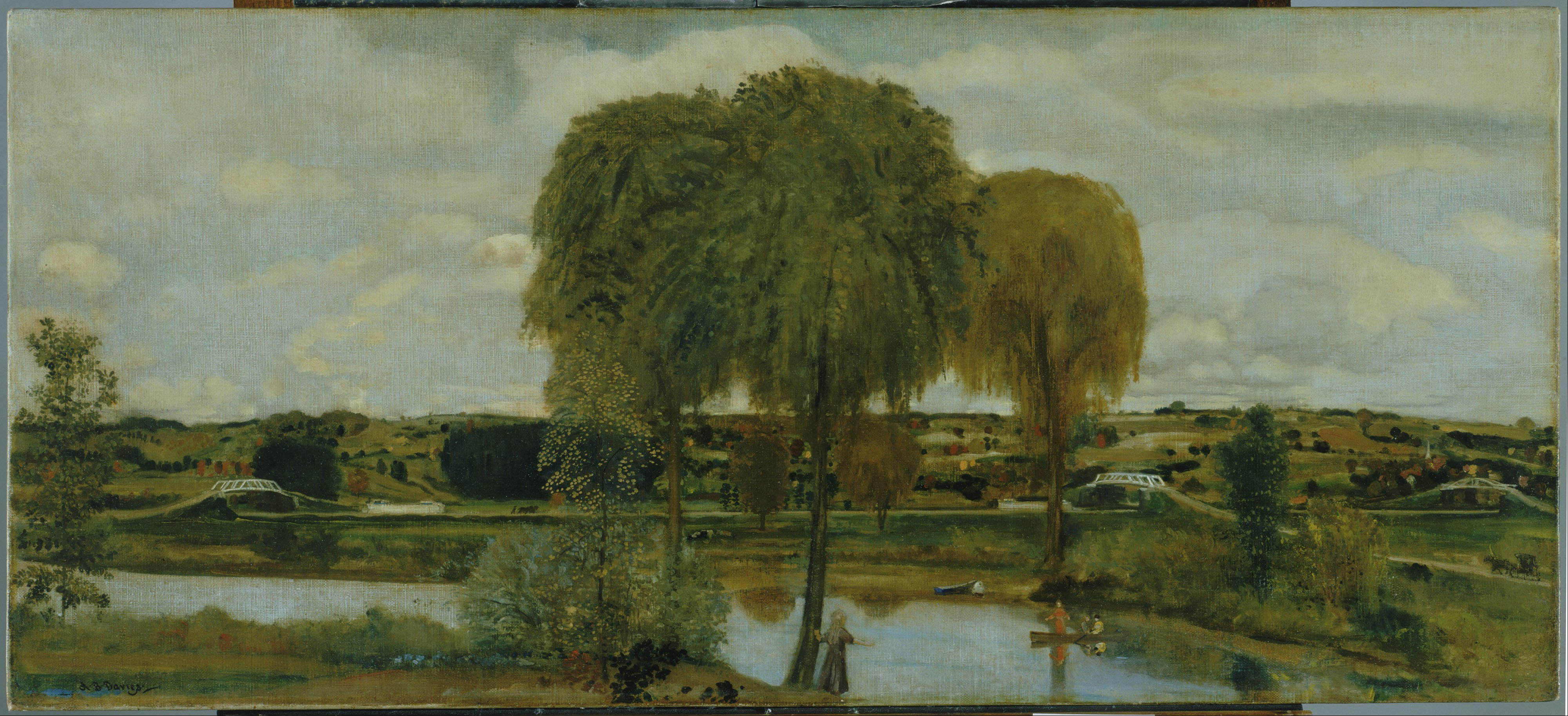 4001x1827 Filearthur B. Davies - Erie Canal Painting