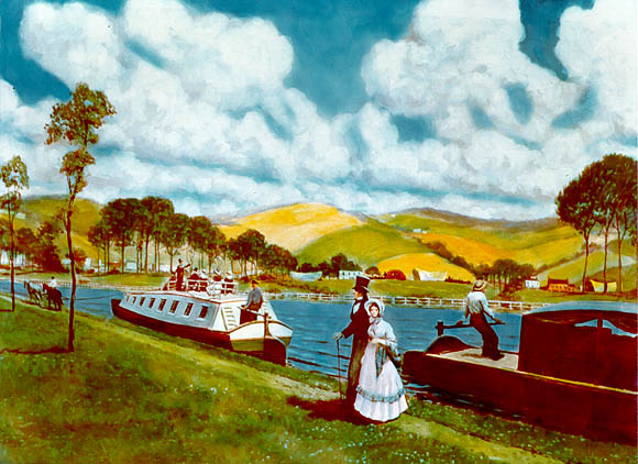 580x422 The Erie Canal - Erie Canal Painting