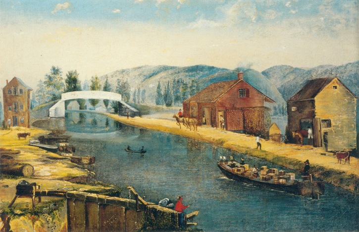 Erie Canal Painting at PaintingValley.com | Explore collection of Erie ...