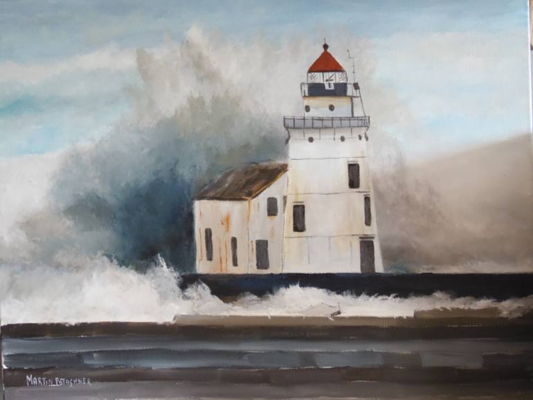 770x578 Saatchi Art Hurricane On Lake Erie Painting By Martin Potashner - Erie Painting