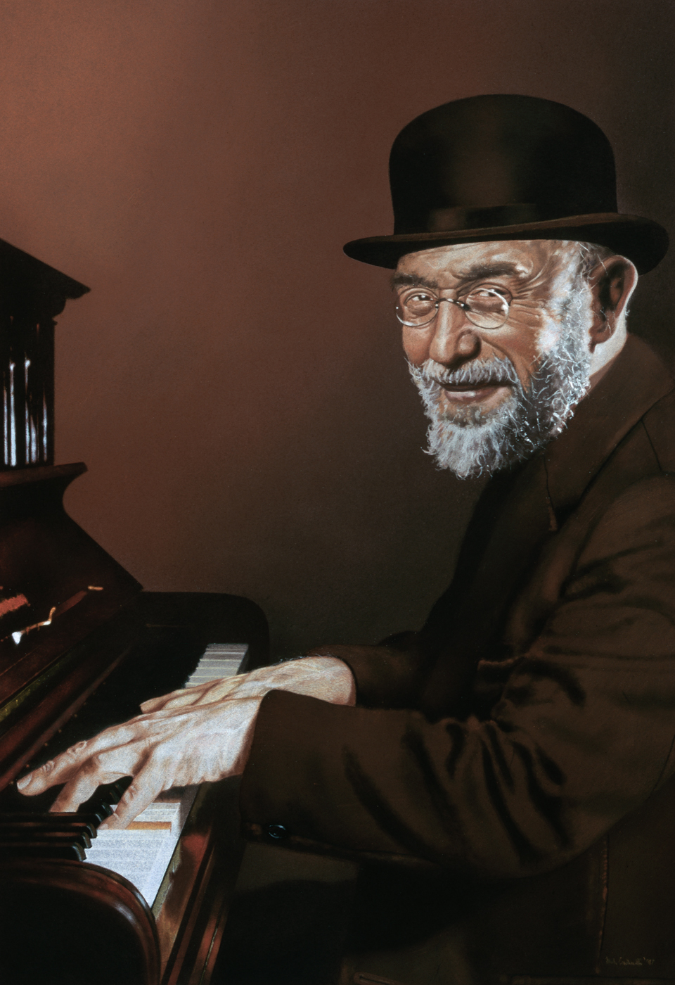 960x1400 Erik Satie Nick Cudworth - Erik Satie Painting