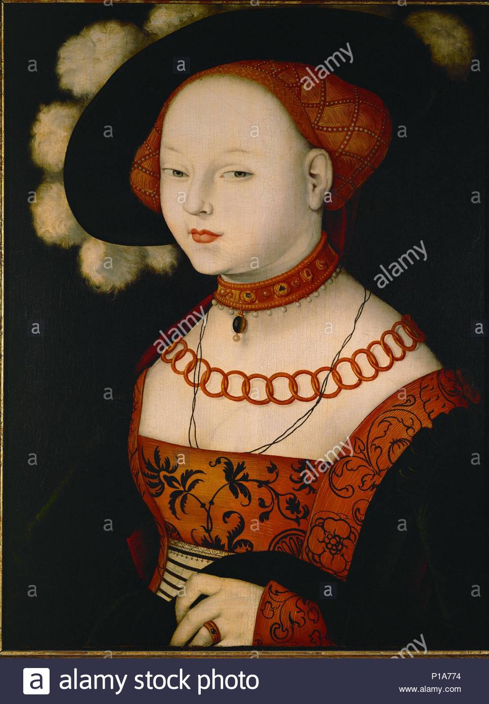 967x1390 Painting ~ Renaissance ~ 16th ~ Portrait Of A Lady. Wood, 1530 68 - Ermine Painting