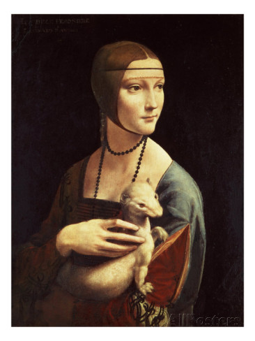 366x488 Painted Fur And Fury Lady Cecilia With An Ermine - Ermine Painting